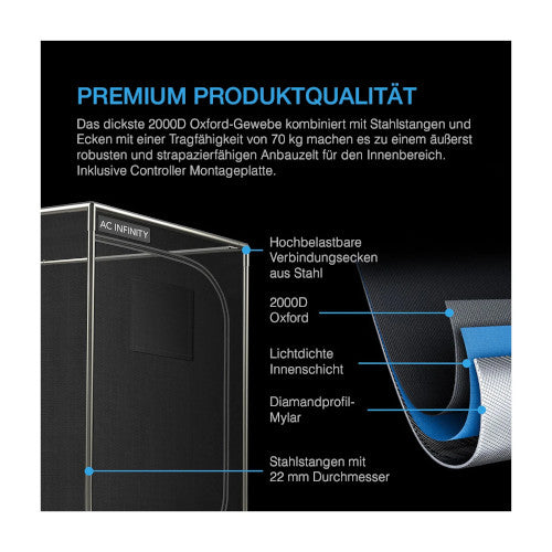 AC Infinity Advance Grow Zelt-System PRO, 120x120x200cm - 420GEEKS