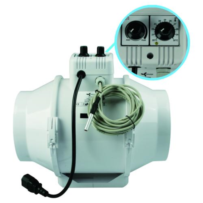 Ventilution Mixed In-Line, mit Klimaregler, 467/552 m³/h, 150 mm,