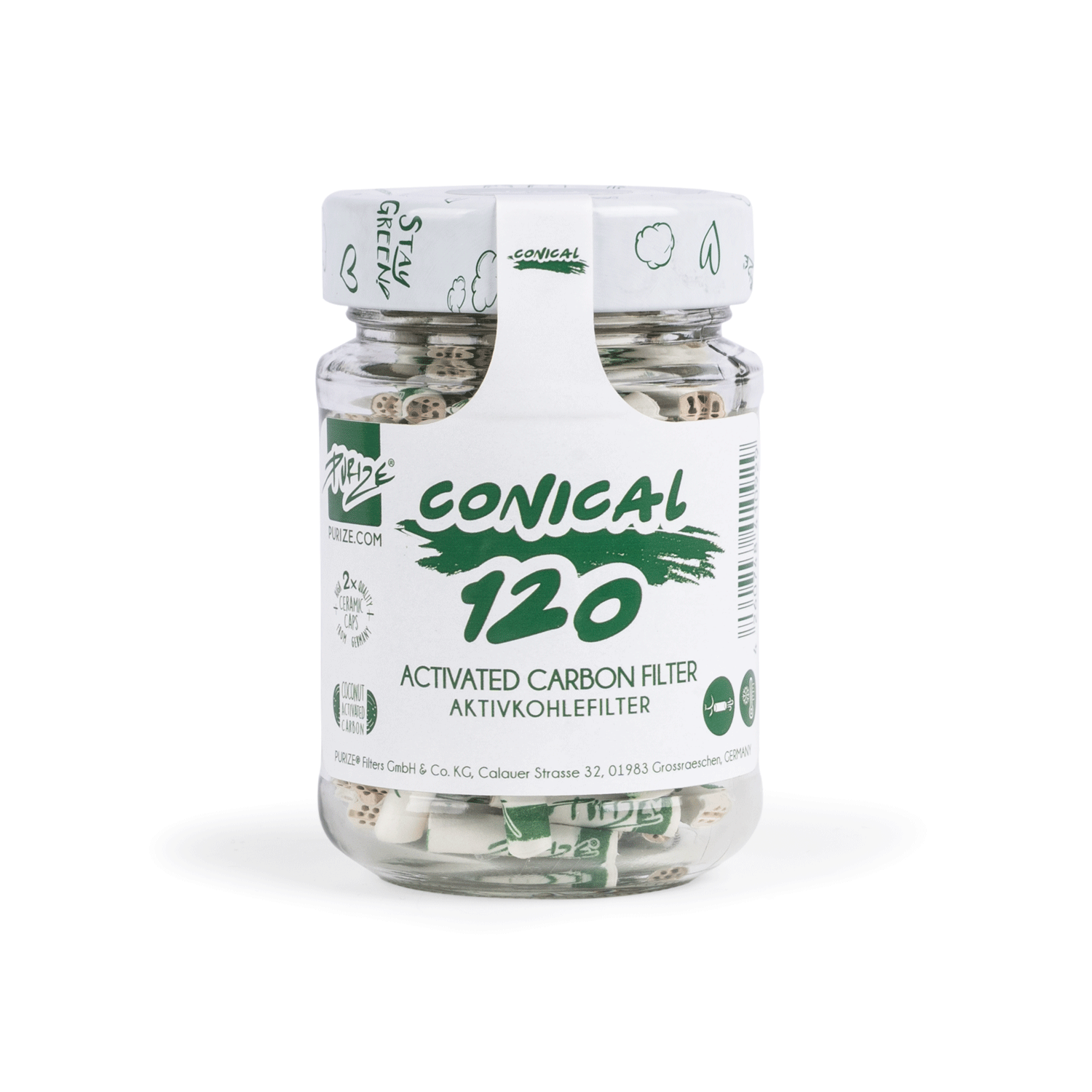 PURIZE Glas 120 Conical Xtra Slim Size - 420GEEKS