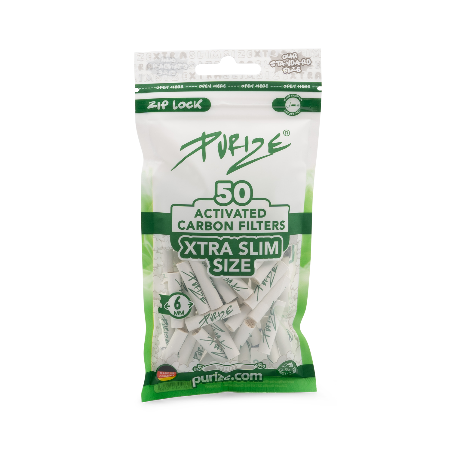 PURIZE XTRA Slim – 50 Aktivkohlefilter - 420GEEKS